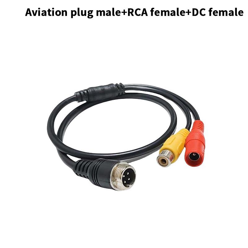 AV & DC Power Converter Cable 4Pin Aviation Male To Female Adapter For Car Rear Camera Monitor DIY Accessories