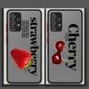 Чехол для телефона для Samsung Galaxy A52S A72 A73 A33 A17 A52 A56 A55 A34 A36 A35 A53 A54 A14 A23 A16 A15 Вишня Клубника