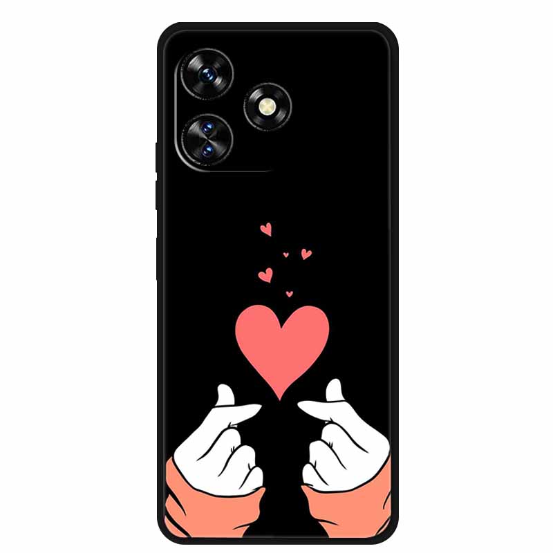 Чехол For Oukitel C51 Чехол Милый Мультяшный Кот Черный Силиконовый Мягкий Чехол для Телефона For Oukitel C51 Задняя Крышка Чехлы C 51 Coque 6.8" Capa