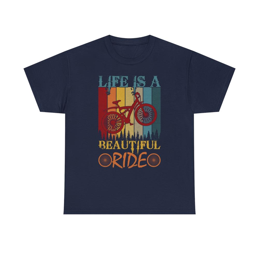 Bicycle Day Tshirt Life Is A Beautiful Ride Cycling Lovers Unisex Gift Tee Top