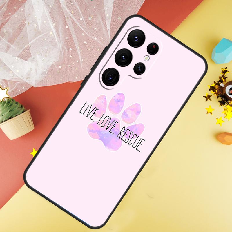 Чехол с дизайном лапки кошки и собаки для Samsung Galaxy S23 Ultra S24 S22 S20 S21 FE Note 10 20 Ultra S8 S9 S10 Plus