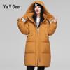 Женский объемный пуховик Yalu с капюшоном, 90% утиного пуха