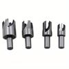 4PCS Carbon Steel Corker Bit - Woodworking Bit Claw Type Dowel Bit Carbon Steel Corker Cutter for Bench Drill