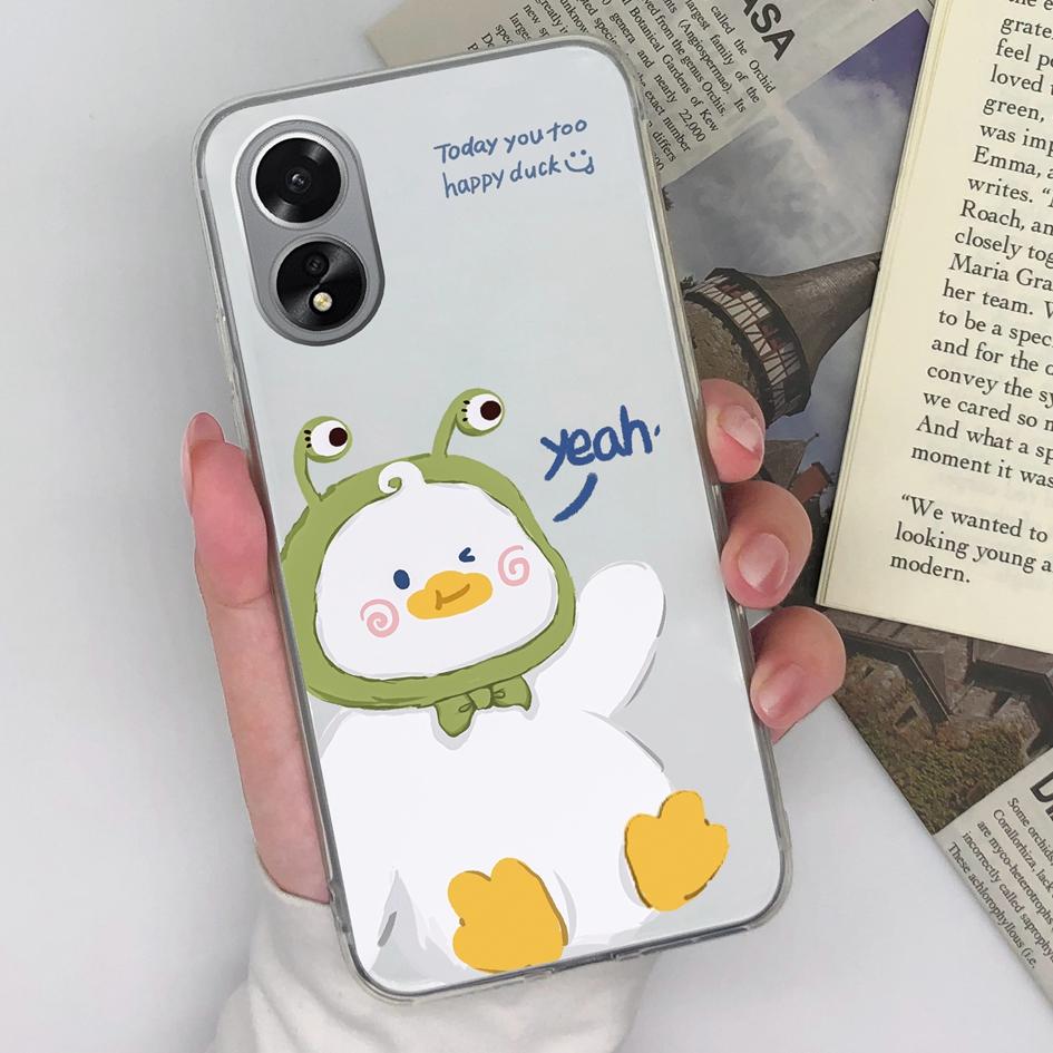 Case Cover For OPPO Reno10 Pro A38 A79 A98 Realme 11 Pro+ Cute Cat Owl Protective Phone Bags Transparent Matte Soft Silicone Shell For OPPO Bumper