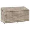 VidaXL Garden Storage Box Light Grey 110x50x58 Cm Rattan, Garden Storage Chest, Storage Box of 4104073