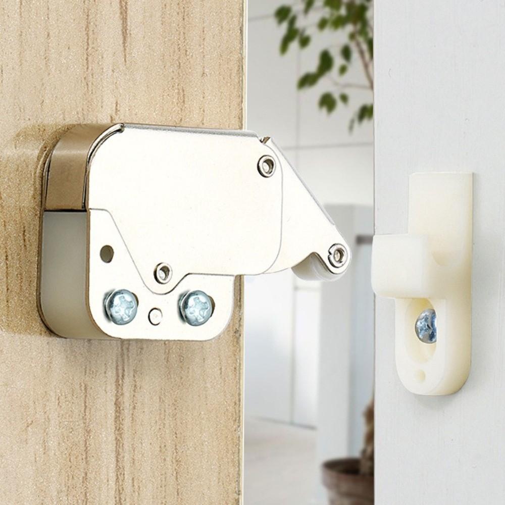 2pcs ABS Material Cabinet Door Lock Inset Doors Compatible Spring Loaded Latch  Bedroom Cupboards