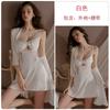 Women's Silky Deep V Padded Backless Sleep Dress with Robe Lounge Set
