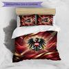 Austria Football Printed Bedding 3 Piece Set Cozy Breathable Bed Cover Set as Housewarming Holiday Gift