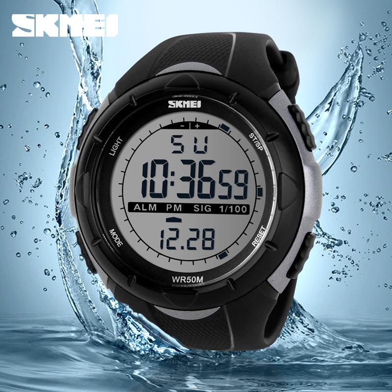 SKMEI 1025 часы мужские Модные Простые Спортивные часы Мужские Военные часы Будильник Ударопрочные Водонепроницаемые Цифровые часы