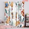 2pcs,2D Plane Printing Curtains Digital Printed Christmas Cookies Stars Holly (4) Polyester (without Rod) Holiday Perfect for