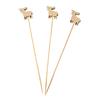 100PCS Cocktail Picks, Christmas Theme Disposable Fruit Tags, Bamboo Food Picks Toothpicks, for Fruits Desserts Cocktails Burgers