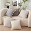 New Bedside Pillow, High-end Square Cushion, Sofa Pillow, Tassel Style