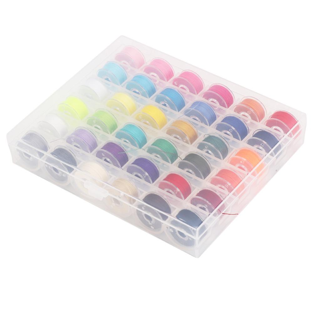 36 Grids Pre-Wound Bobbins Colorful Bobbin Thread Set Sewing Threads Household Sewing