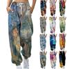 Women's Fashion Casual Gigital Color Printing Casual Sports Pants Loose Trousers