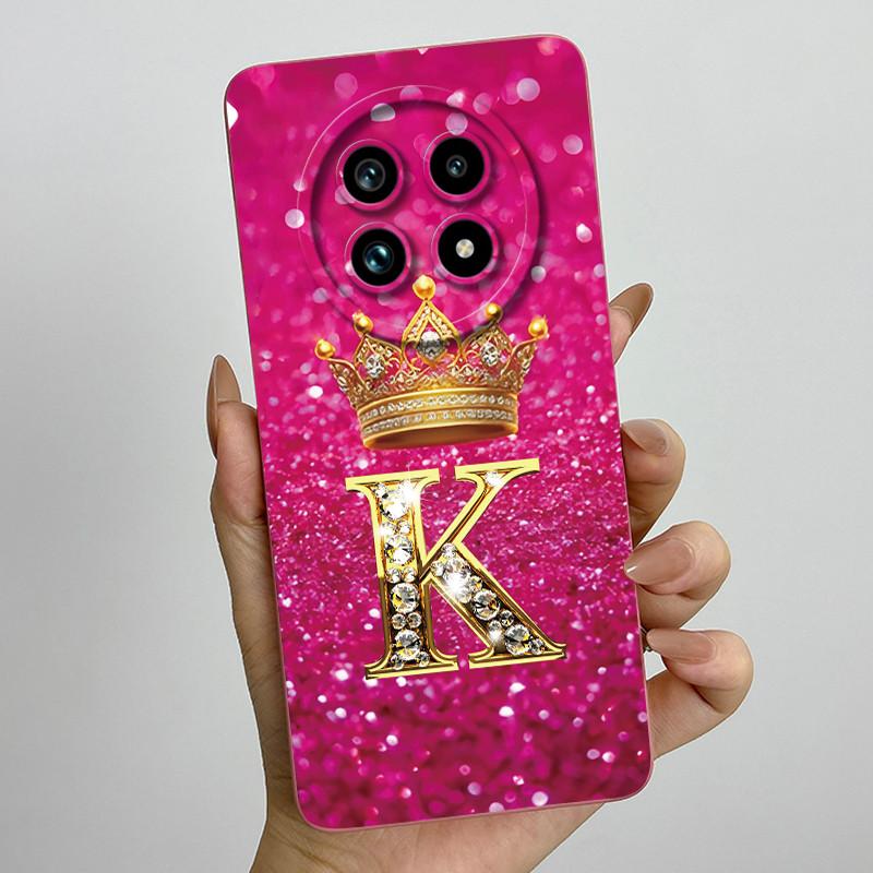 Чехол для телефона из жидкого силикона с буквой-короной для Realme 13 Pro Plus 13Pro 13ProPlus 5G, противоударный, с защитой объектива камеры, мягкая задняя крышка