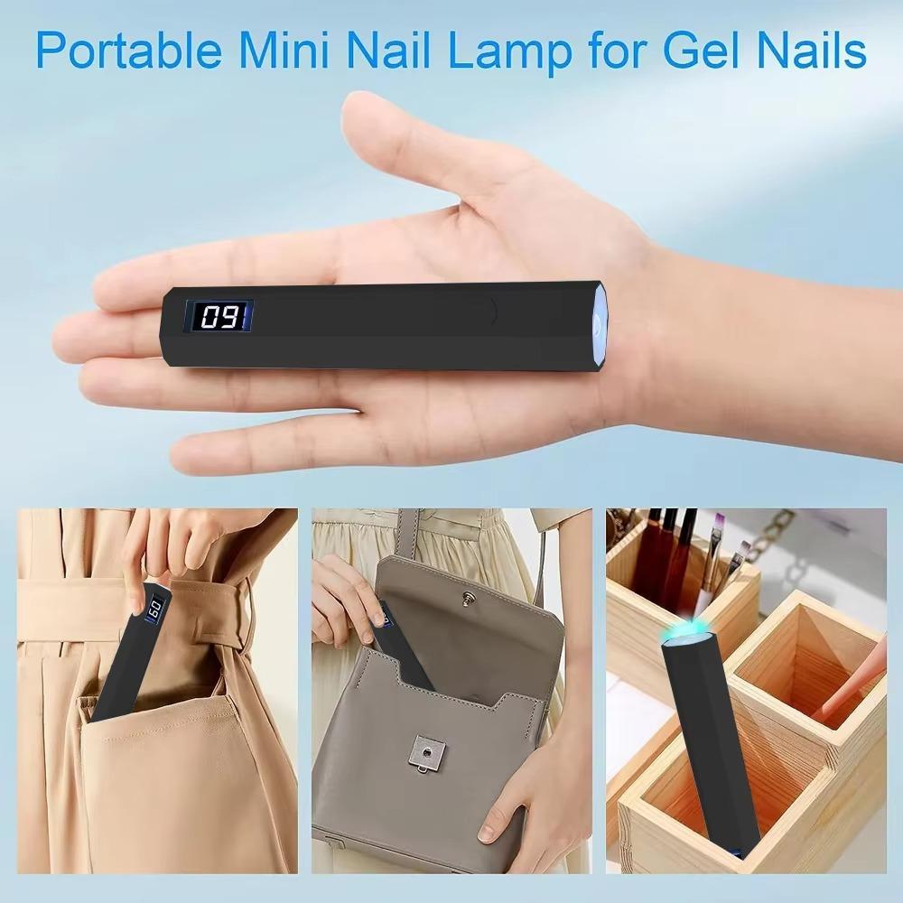 Nail Art Tools TYPE-C Pen-Style Nail Lamp 180mAh Handheld Nail Dryer Mini Portable Uv Light for Gel Nails