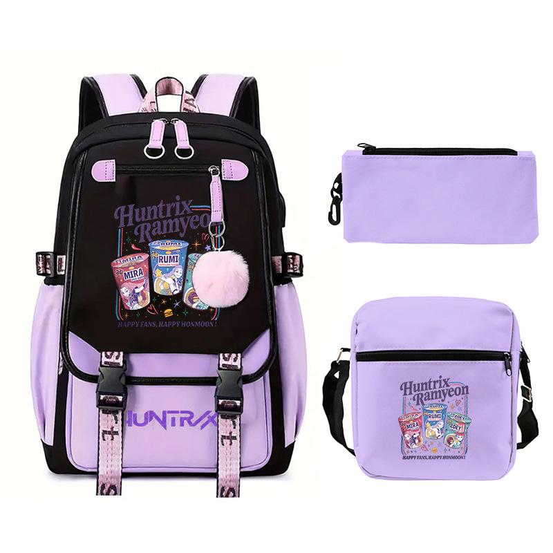 Animation Cartoon Printing High Value Fashion Shoulder Bag Casual Pencil Bag Campus Trend Student Schoolbag