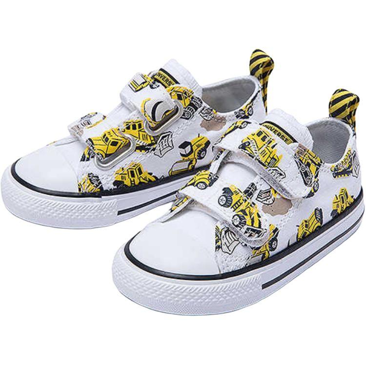 Converse Chuck Taylor All Star Удобные Мягкие Низкие Кроссовки для Ходьбы Детская Обувь Белый Желтый A12610C