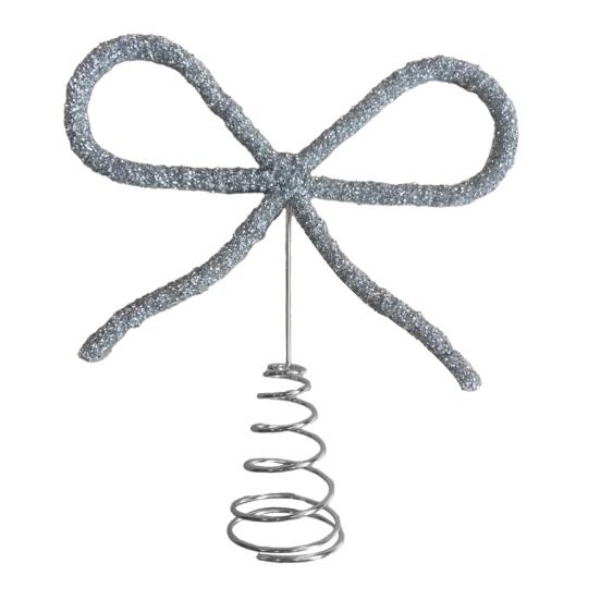 9,8" Бант со стразами Верхушка для елки Золотой/Серебряный Бант со стразами Верхушка для елки Украшение для Рождества Праздника Свадьбы Вечеринки по случаю дня рождения Декор