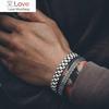 Watchband Style Solid Stainless Steel Bracelet For Men Link Chain Brackelts Brazalet Male Jewelry Tone