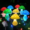 Solar Mushroom Light Multi-Color Changing LED Outdoor Flowers Garden Courtyard Yard Patio Outside Christmas Holiday Decor LED Lights