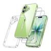 Чехол-накладка 3в1 для iPhone 17 / 17 Pro Max / 17 Air /17 Pro/ Защитное стекло для экрана + Тонкий мягкий ТПУ чехол для телефона Жесткий ПК Прозрачный