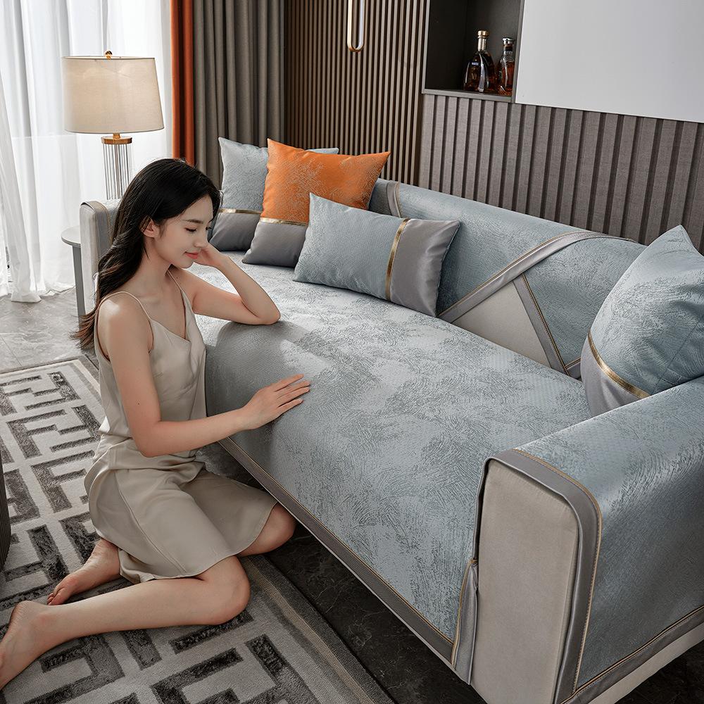 Высокоточный светильник, жаккардовый чехол для дивана, современный нескользящий пылезащитный светильник для диванной подушки, роскошный всесезонный универсальный чехол для дивана