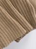 Spicy Girl Deep V-neck Slit Cuff Sweater: Women's 2024 Slimming Autumn Top