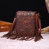 Vintage Print Boho Style Carving Single Shoulder Crossbody Bag for Women