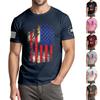 Мужская модная повседневная футболка с круглым вырезом и коротким рукавом с принтом «День независимости»