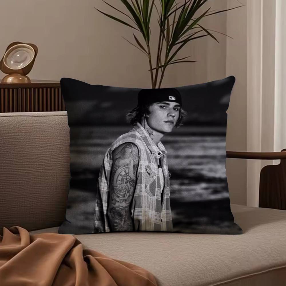 Горячая Распродажа J-Justin B-Bieber Наволочка Противопылевой клещ Наволочка Невидимая молния шелковистый короткий плюш Подушка для дивана