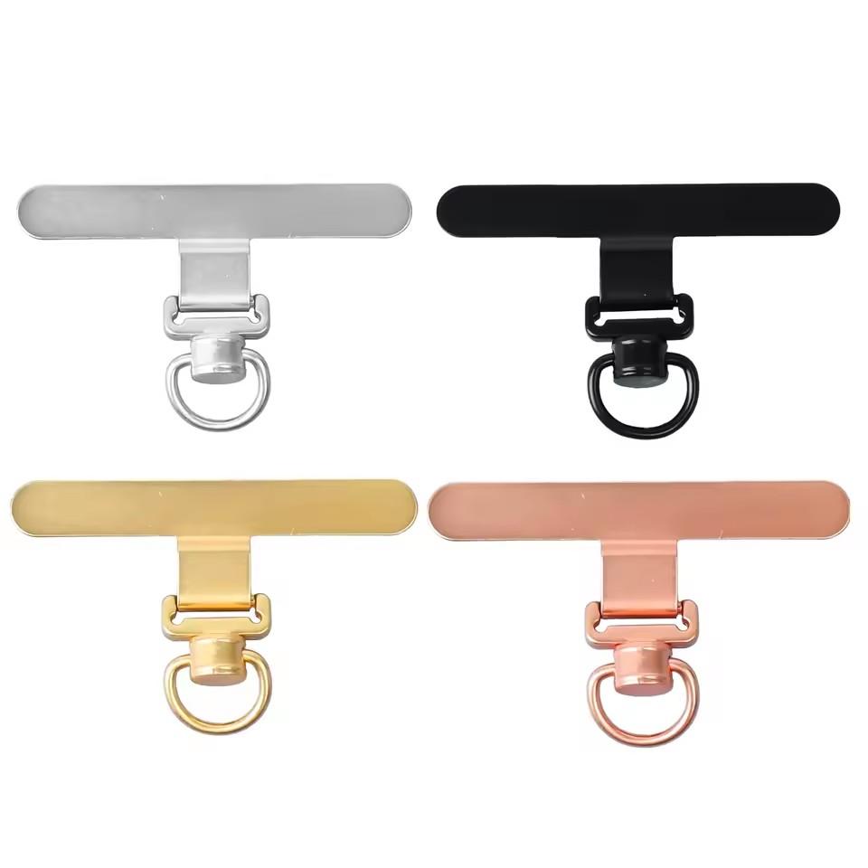 360° Rotating Phone Gasket Lanyard Stainless Steel Tether Tab Ultra-thin Phone Case Clip Back Sticker Connecting Hanging Piece
