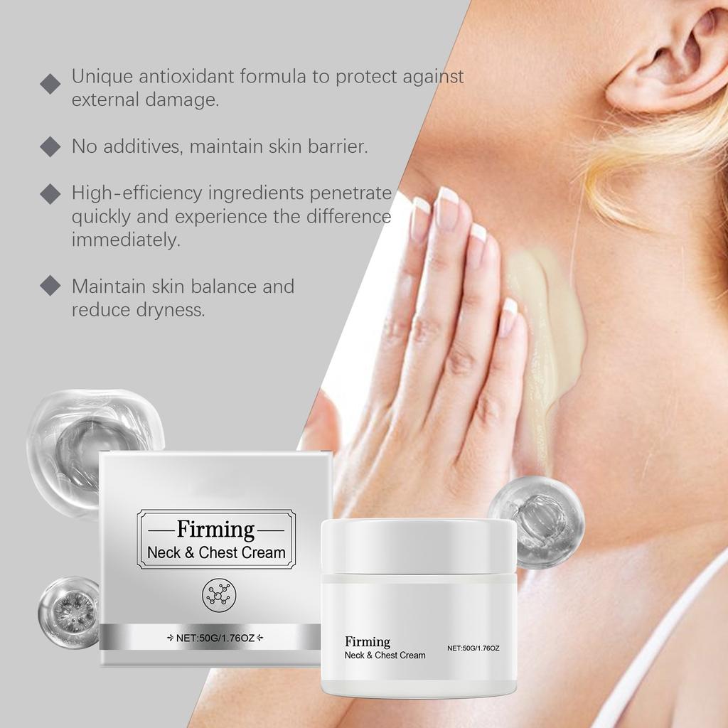 Антивозрастной укрепляющий крем для шеи эффективно уменьшает морщины на шее, повышает эластичность кожи, подходит для различных видов кожи