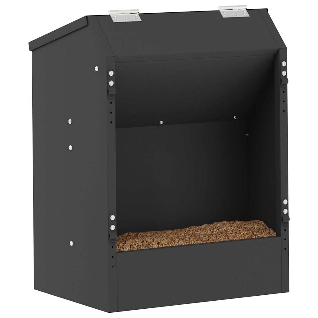 Rabbit Feeder Black 33.5 x 25.5 x 45.5 cm
