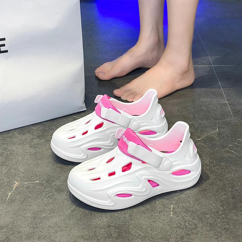 Модная мужская обувь тапочки женские садовые сандалии на плоской подошве сандалии на платформе мужские летние сандалии 2024 мужские кроссовки уличные шлепанцы домашние сабо