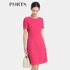 PORTS Women's Summer Commuter Style Simple Midi Dress