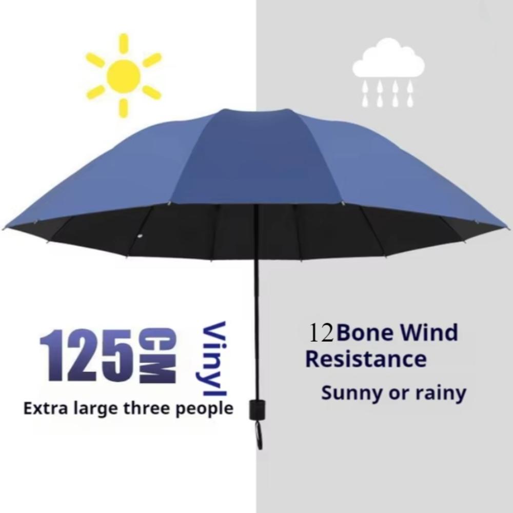 Очень большой ветрозащитный зонт с защитой от УФ-излучения — прочный, водонепроницаемый, открывается вручную от солнца и дождя
