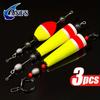 Fishing Bobbers Popping Cork Weighted Fishing Floats Fishing Corks Popping Corks for Saltwater Freshwater 3pcs Mix Design