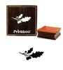 Printtoo Christmas Holly Berries With Leaf Design Square Wooden Rubber Stamp-2 x 2