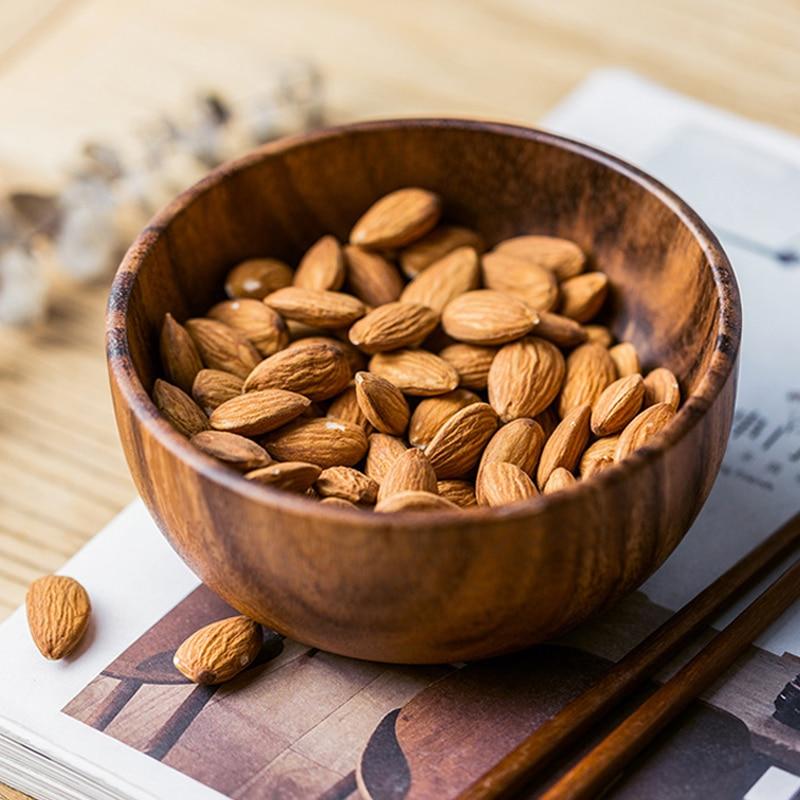 1PC Handmade acacia wooden bowl rice salad bowl rice soup bowl wide bowl small wooden bowl dinner bowl kitchen kitchen wooden utensils | wooden bowl |