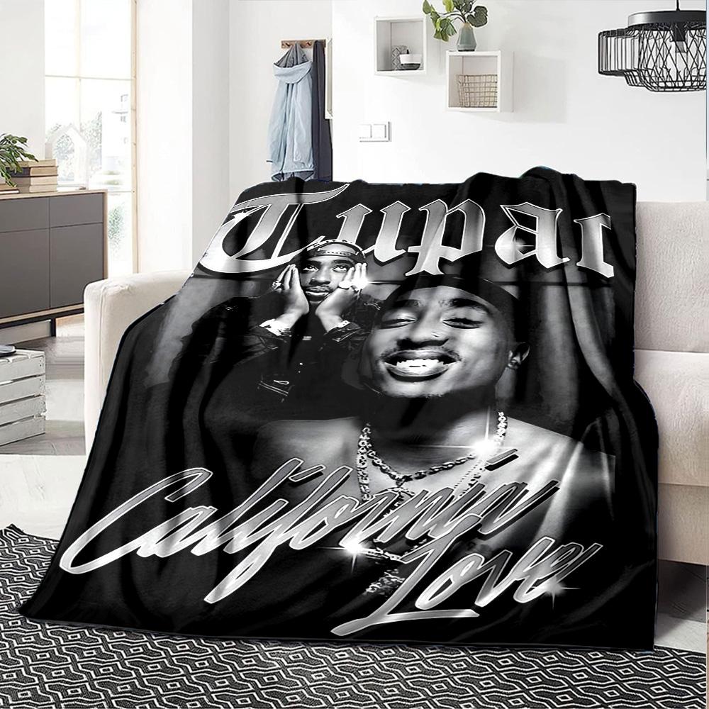 Tupac Art Activism Lightweight Blanket Soft & Perfect for Sofa Couch Office Bed Picnics Four Seasons Multipurpose Modern Ideal Gift Accessory Y15