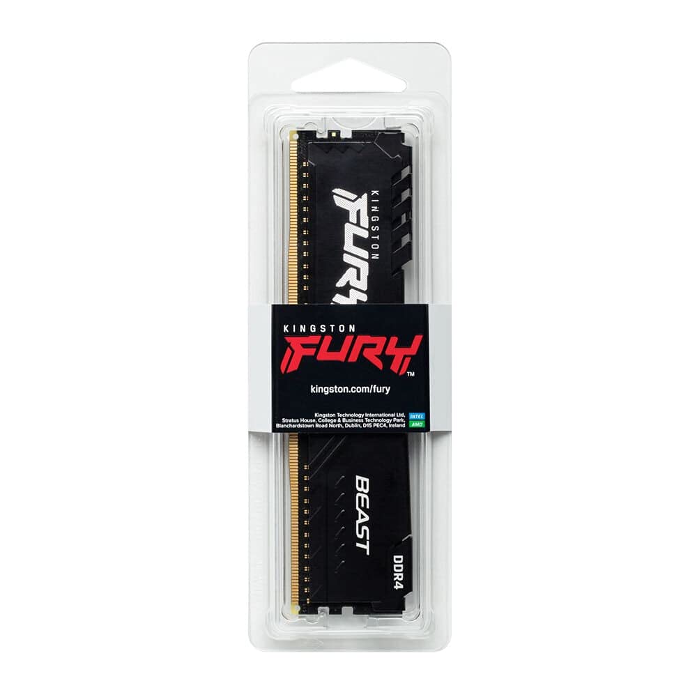Kingston Kingston FURY Настольный ПК Память DDR4 16 ГБ x 2 Kingston FURY Beast CL16 Пожизненная гарантия на продукт 3200MT/с KF432C16BB1K2/32