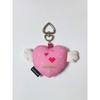CHOCHOU WinG HEART PIXEL KEY RinG [BERRY PinK]