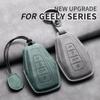 Leather Car Key Case Cover for Geely Coolray X6 Emgrand Global Hawk GX7 for Geely Atlas Boyue NL3 X7 EX7 Emgrand Kulrey GT GC9