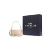 Coach Soft Tabby 26 Solid Color Quilted Stripe Logo Zipper Bag Women Handbags Ivory C4823-LHVT5