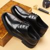 High-quality Leather Comfortable Oxford Shoes Men's Retro Lace Up Business Elegant Minimalist Glossy Office Casual Leather Shoes