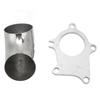 Turbo Downpipe Flange with 2.5in 90 Degrees  Elbow High Temperature Resistant Fit for T3 T4 5 Bolts Turbo