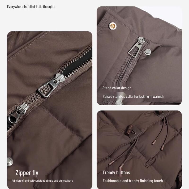 SNOWFLYING Women's Hooded Mid-length Down Jacket