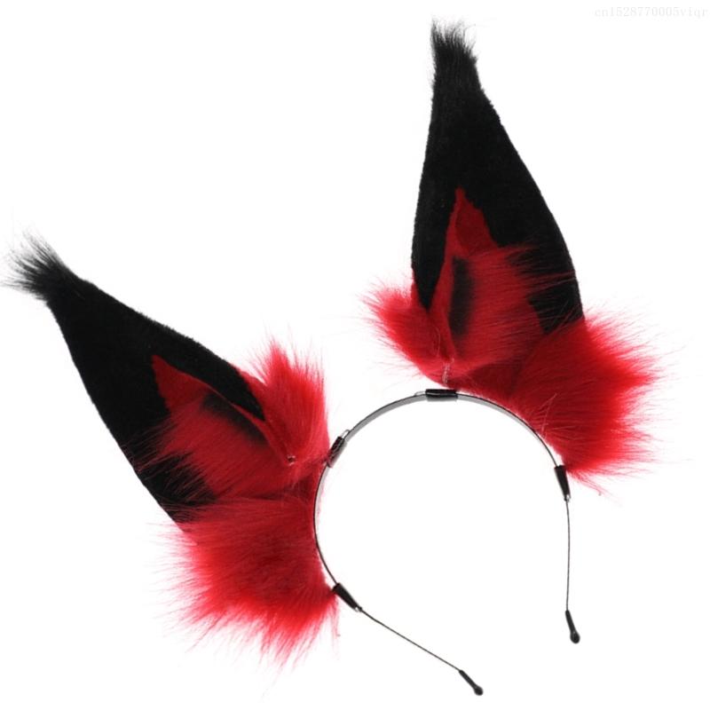 Bendable Alastor Ears Headband Anime Costume Headband Masquerades Headwear Cosplay Party Hairhoop Accessories F0S4