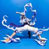 Фигурка One Piece Ника Луффи Бог Солнца Gear 5 Красно-белые штаны Поза на корточках Модель Декор для стола Автомобиля